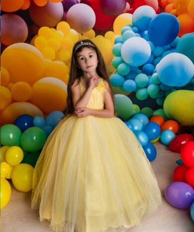 Ball gown dress geel 104 - 146
