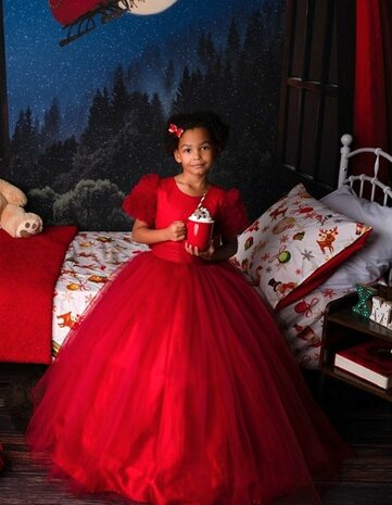 Ball gown dress red 104 - 146