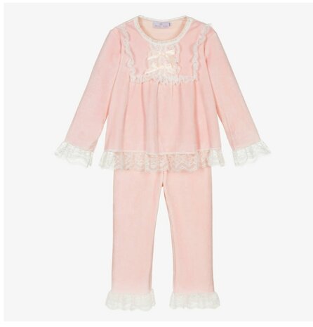 Meisjes Pyjama roze Ultra zacht Velours 74-140