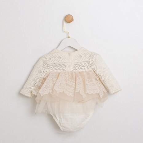 Romper jurkje beige champagne 