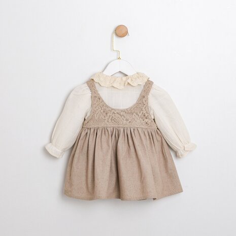 Baby jurk Beige Lina 2delig