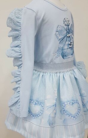 Setje top en rok parfum blauw 