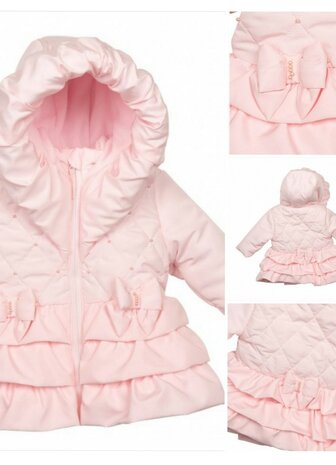 Winterjas roze strik stitch 74 tm 116