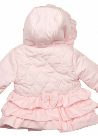Winterjas roze strik stitch 74 tm 116