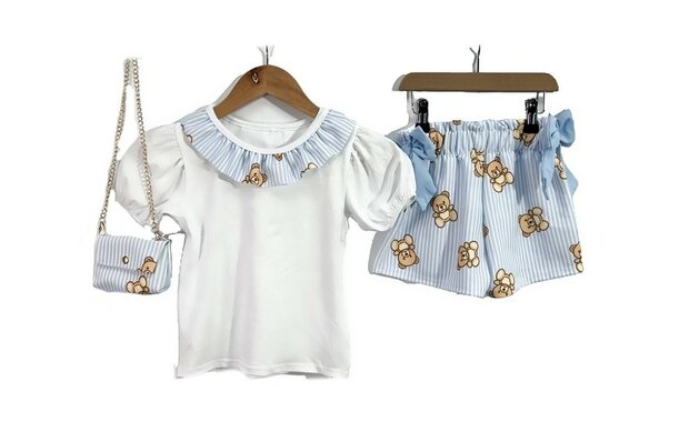 3 delige set blauw beertje 86-152