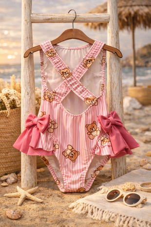 zwempak Beertje roze baby