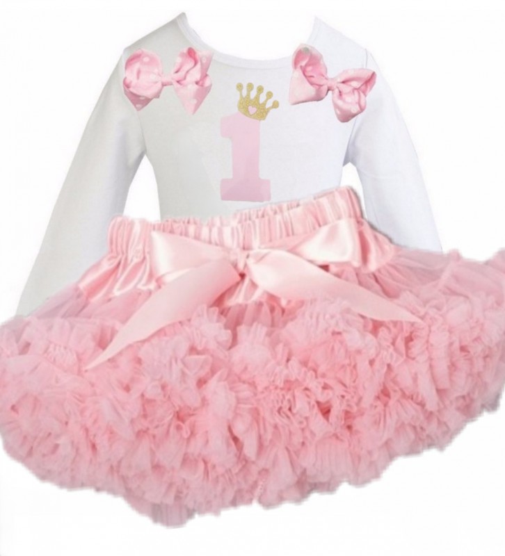 Roze Verjaardag jurk 1 jaar. De mooiste Shop hier - meetje-pettiskirts