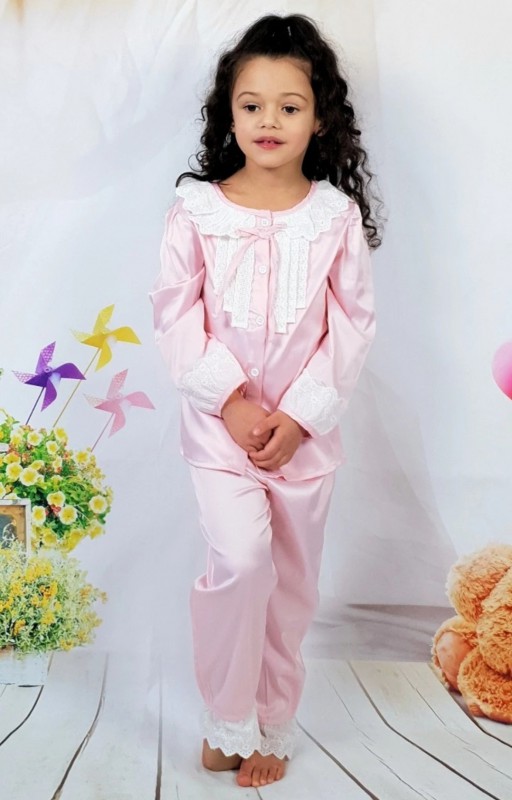 roze en wit gestreepte PJs voorjaar PJs Kleding Meisjeskleding Pyjamas & Badjassen Pyjama Monogram van meisjes pyjama Pasen PJs 