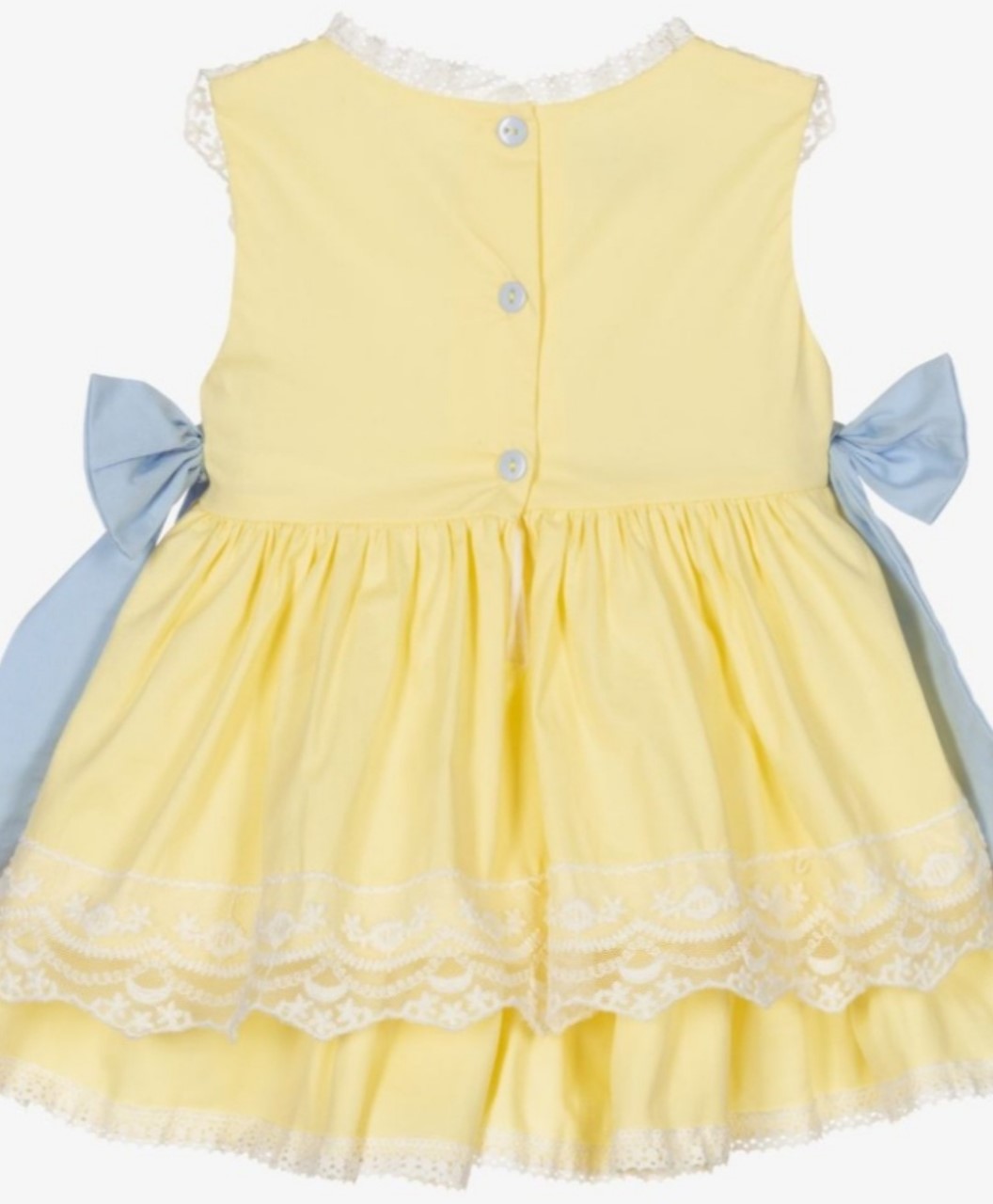 Sada Serie van Afslachten spaanse kinderkleding jurk geel blauw - meetje-pettiskirts