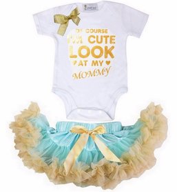 Set Petticoat + romper I'm Cute Look At My Mommy