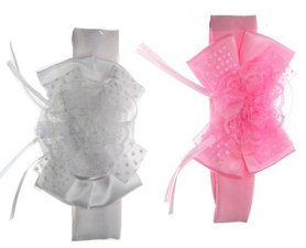 Strik  baby haarband Rossette