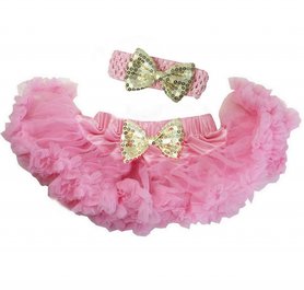 Baby Petticoat Roze Goud & haarband 