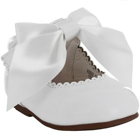 Bruidmeisje schoen strik wit ivoor 17-27