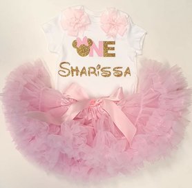 verjaardag jurk minnie mouse 1 jaar met naam