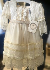 Brocante jurk champagne ivoor baby & kids NEW 