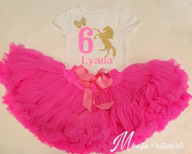 Paarden verjaardag set neon roze met of zonder Naam