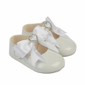 Baby ballerina wit met diamanten Hartje 