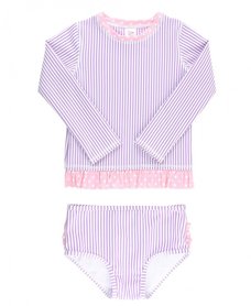 Bikini lange mouw lila streep  UV bescherming 56-140 