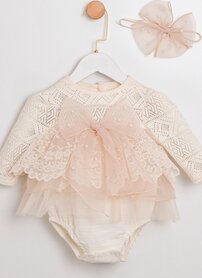 Romper jurkje beige champagne 