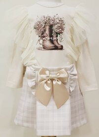 Setje top en rok kaplaarsjes Neon Kids 