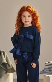 Jogging set strik blauw 