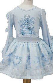 Setje top en rok parfum blauw 