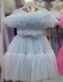 meisjes Feestjurk blauw 