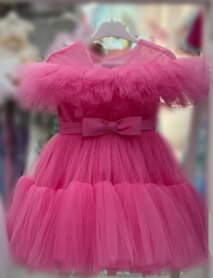 meisjes Feestjurk fuchsia