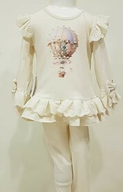 Neon setje tuniek met broek Beigeluchtballon 