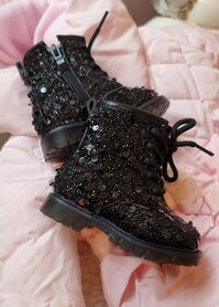 Zwarte Glitter boots maatje 19 tm 24 