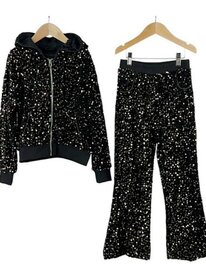 Glitter set zwart vest met broek 