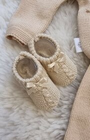 babybooties beige 100% KATOEN