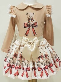 Setje top en rok Fashion bag taupe