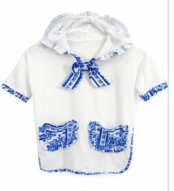 poncho blauw
