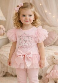 setje carrousel legging roze