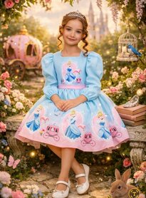 Assepoester jurk met haarstrik 