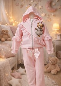 setje jogging beertje roze