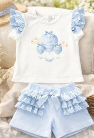 zomersetje luchtballon blauw 