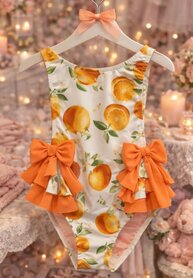 zwempak orange meisje 86 tm 152