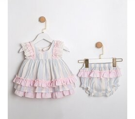 Baby setje blauw roze 