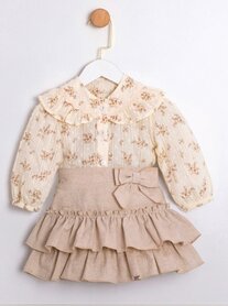 Setje Girls blouse en ruffle rok 
