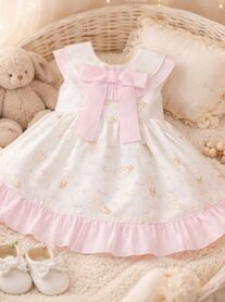 Babyjurkje met teddybeerprint en broekje 