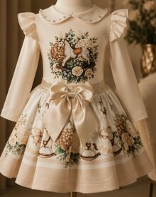 Complete set beige carroussel paard 
